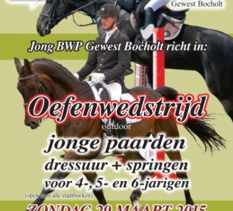 Oefenwedstrijd Jonge Paarden op 29 maart Oefenwedstrijd Jonge Paarden op 29 maart